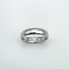 9ct White Gold Band / Ring 5mm Unisex Size U 5.4g (Re-Plated) 