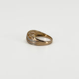 9ct - 10ct Rose Gold Diamond Band / Ring 375 Size P