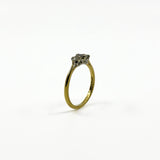 Vintage 18ct Gold 0.30ct Diamond Trilogy Ring 750 Size Q