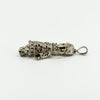 Large Chunky Sterling Silver Vintage Articulated Rag Doll Gem Set Pendant 925