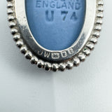 Vintage Sterling Silver Wedgewood Blue Jasper Ware Cameo Pendant 925 (1974)