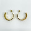Vintage 9ct Gold Diamond Cut / Herringbone Hoop Earrings