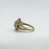 Vintage 9ct Gold Opal & Diamond Cluster Ring Size