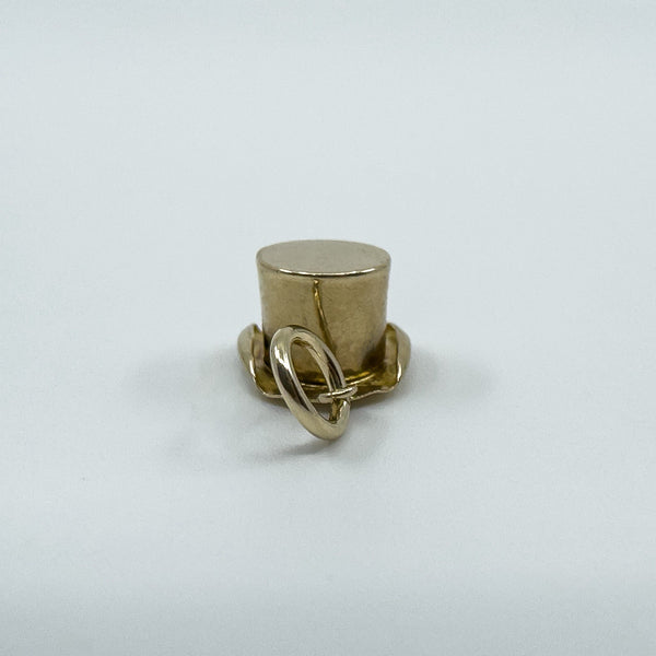 Vintage 9ct Gold Top Hat Pendant  / Charm 375  (Birmingam 1990)