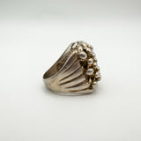 Chunky Vintage 5 Row Keeper Ring in Sterling Silver Size W - X Unisex Heavy 15g