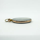 Large Antique 9ct Rose Gold Double Sided Glass Photo Locket 375 (Birm 1912)