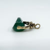Vintage 9ct Gold Green Chrysoprase Fob Pendant / Charm (London 1980)