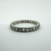 Antique Platinum Old Cut Diamond Full Eternity Band / Ring Size L - M