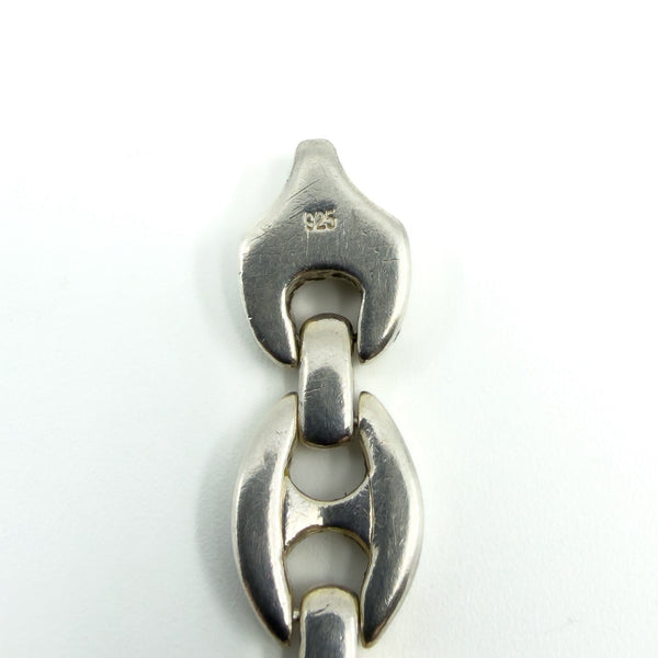 Sterling Silver Chunky Oval Mariner Links 7.8” Bracelet 925