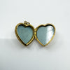 Vintage 9ct Gold Back & Front Heart Locket Etched Engraving 375