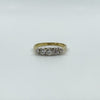 Antique 18ct Gold 0.50ct Diamond 5x Stone Ring 750 Size K