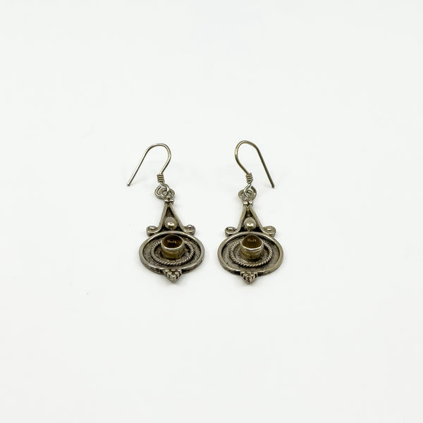 Sterling Silver Orante Dangly Earrings 925
