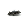 Large Vintage Sterling Silver Filigree Hematite Brooch 925