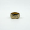 Wide Chunky Vintage 9ct Gold Starry Engraved Full Band Ring 375 Size L 1963