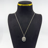 Vintage Sterling Silver Oval Engraved Photo Locket & 16” Box Chain Necklace 925