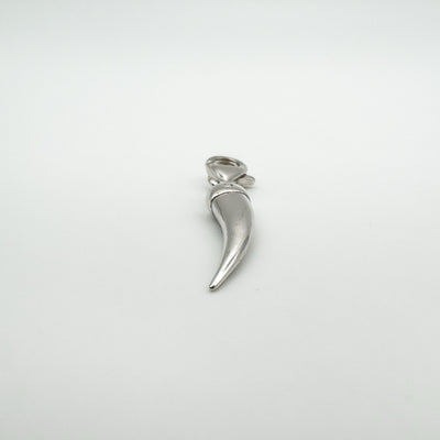 Diamond Tooth - Horn Pendant / Charm in Sterling Silver 925