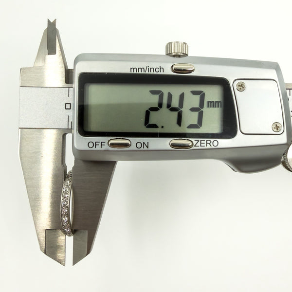 Antique Platinum Old Cut Diamond Full Eternity Band / Ring Size L - M