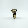 Vintage 10ct Gold Masonic Black Onyx Signet Ring 375 Size V - W intial G