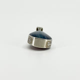 Large Chunky Vintage Blue & Brown Banded Agate Pendant 925 by David Scott Walker