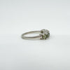 Sterling Silver 1ct Peridot 5x Stone Half Hoop Ring Size N  