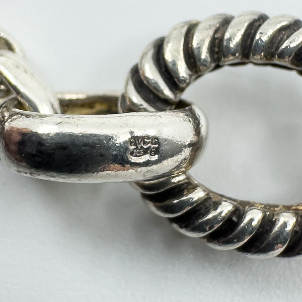 Vintage Sterling Silver Chunky 18.5” Fancy Link Chain & T-Bar Toggle 925 50g