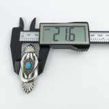 Large Chunky Vintage Sterling Silver Turquoise Brooch 925 Heavy 16g