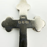 Antique Victorian (1898) Sterling Silver Engraved Christian Cross Pendant 925