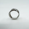 Sterling Silver Blue & White Diamond Eternity Band Ring Size L