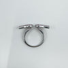 New Sterling Silver Ruby Double Angel Wings Ring 925 Size N - O