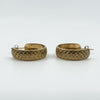 Large Vintage 9ct Gold Matt Diamond Cut Hoop Earrings