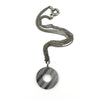 Large Sterling Silver Mother of Pearl Pendant & 16" Chain 925 by KENZO