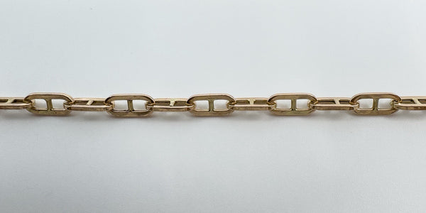 Vintage 9ct Rose Gold Mariner Link 32.5" Chain / Necklace 375 (1976) 21g