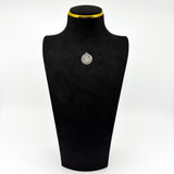 Large Vinatge 14ct White Gold Black Onyx & Diamond Bow Pendant 585
