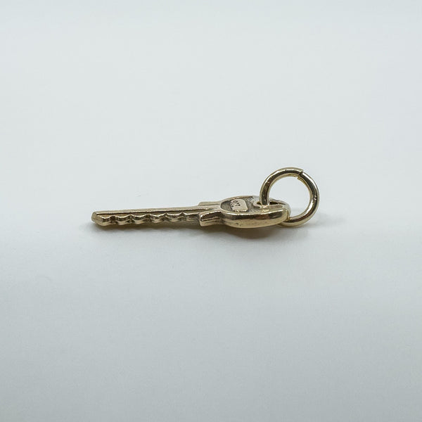 Vintage 9ct Gold Key Pendant / Charm 375