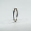 14ct White Gold 0.35ct Skinny Diamond Band / Ring 585 Size O Wedding Eternity