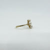 Vintage 9ct Gold 4x Pearl Ring 375 Size P