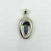 Unusual Chunky Vintage Sterling Silver Oval Perfume / Poison Bottle Pendant 925