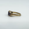 Chunky Vintage 9ct Gold 2.65ct Amethyst 5 Stone Ring Size Q 
