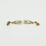 Vintage 9ct Gold Pearl Drop Earrings 375