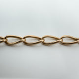Antique Chunky 9ct Rose Gold Oval Links Bracelet 8" inch