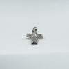 9ct White Gold Diamond Christian Cross Pendant / Charm 375