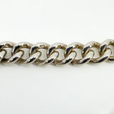 Chunky Vintage 1972 Sterling Silver Curb Links Bracelet & Heart Padlock 925