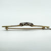 Vintage 18ct & 14ct Gold Diamond & Garnet Bar Brooch 750