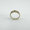 Vintage 9ct Gold Diamond & Sapphire Starburst Ring Gypsy Band Size O London 1978