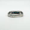 Vintage Double Row Sapphire Ring Sterling Silver 925