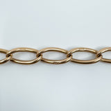 Antique 9ct Rose Gold Oval Links Bracelet