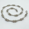 Vintage Sterling Silver Byzantine & Bar Links 16” Chain / Necklace 925 Heavy 29g