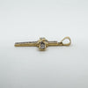 Vintage 9ct Gold CZ Christian Cross Pendant / Charm 375