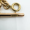 Vintage 9ct Rose Gold 16” Albert Chain Necklace Double Dog Clip T-Bar Charm 39g 