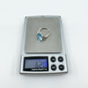 Chunky Sterling Silver 8ct Blue Topaz Ring 925 Size N 
